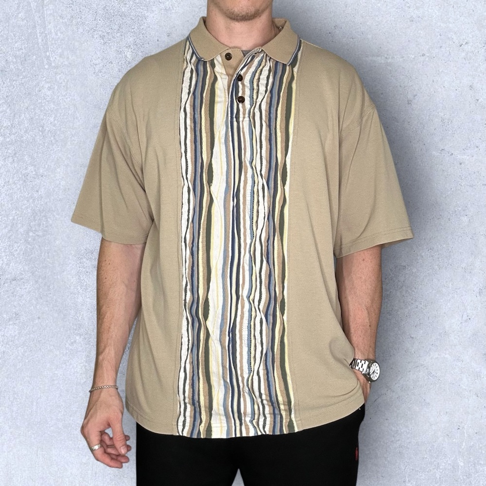 Vintage Cotton Traders 3D knit polo shirt - Picture 2 of 6